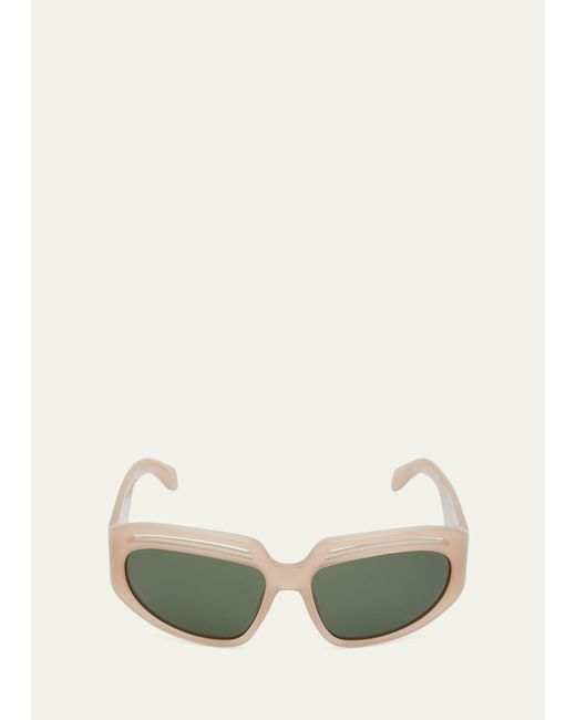 Palm Angels Natural Heights Square Acetate Sunglasses