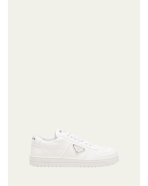 Prada Natural Downtown Patent Leather Low-top Sneakers