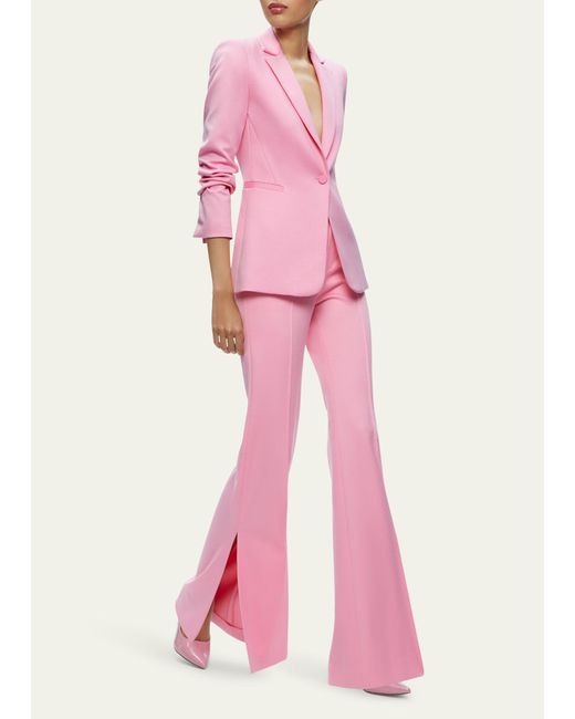 Alice + Olivia Pink Macey Fitted Single-breasted Blazer