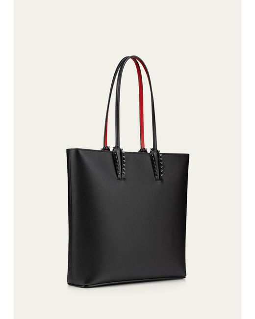 Christian Louboutin Black Cabata Zipped Ns Tote In Leather