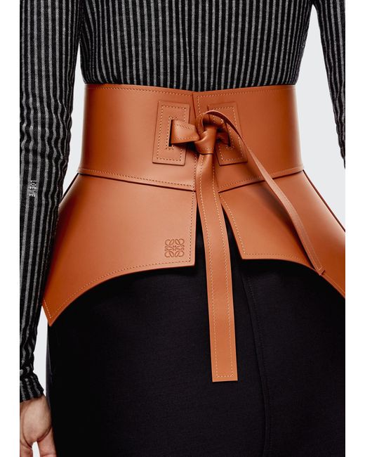 loewe obi denim corset belt