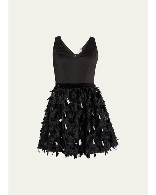 Ramy Brook Black Vera Sequined Mini Dress