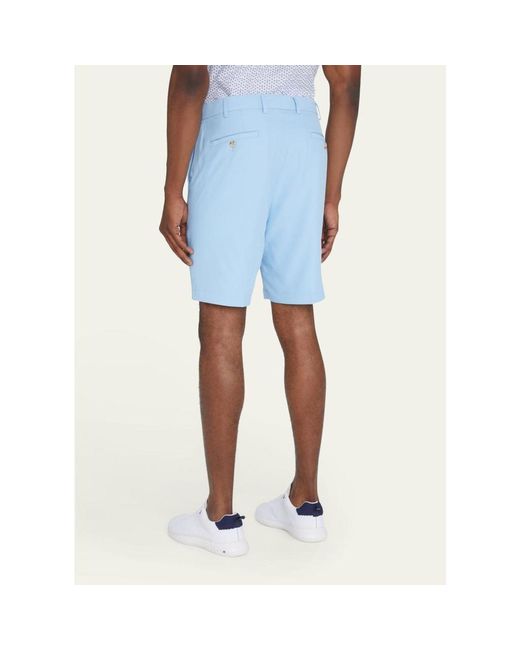 Peter Millar Blue Salem High Drape Performance Shorts for men