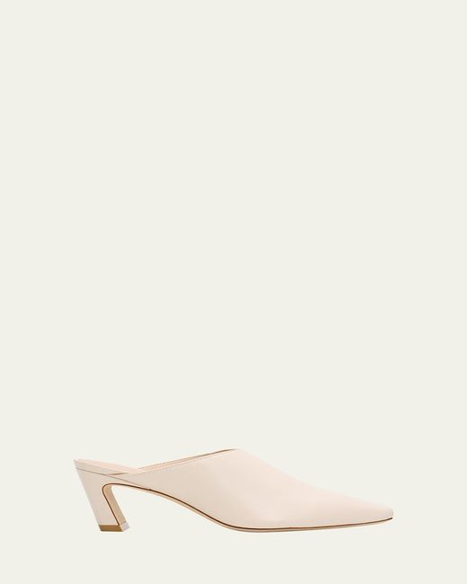 Stuart Weitzman Natural 50Mm Stassi Leather Mules
