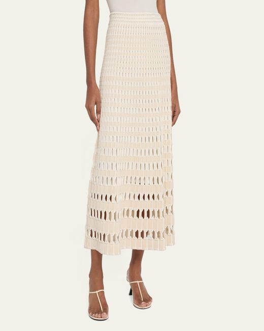 Jonathan Simkhai Natural Larken Midi Skirt
