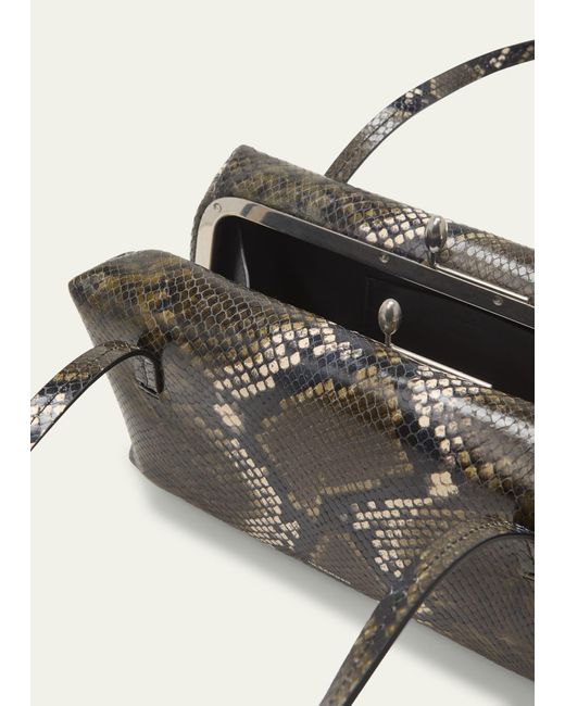 Jil Sander Natural Goji Small Python-print Top-handle Bag