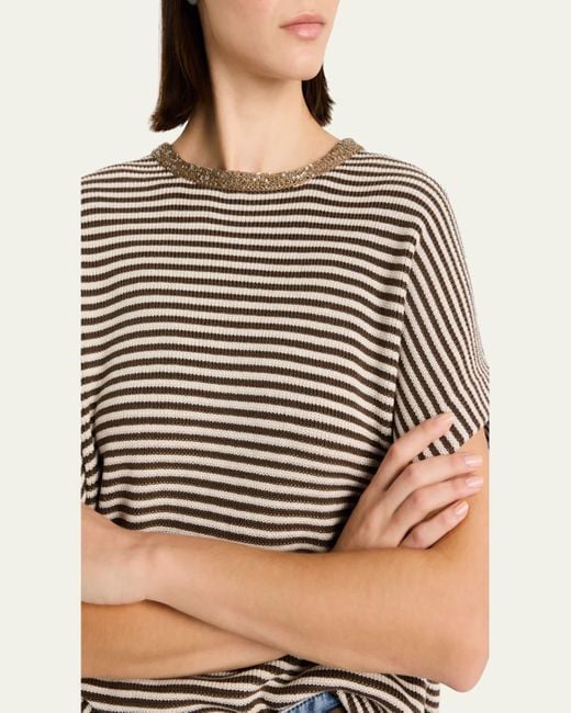 Tシャツ・カットソー Brunello Cucinelli Short Sleeve Crew-Neck Sweater Brunello Cucinelli Men's Cotton Jersey Crew Neck T-shirt