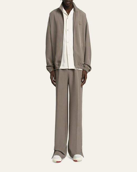 Amiri Gray Logo Patch Full-Zip Blouson for men
