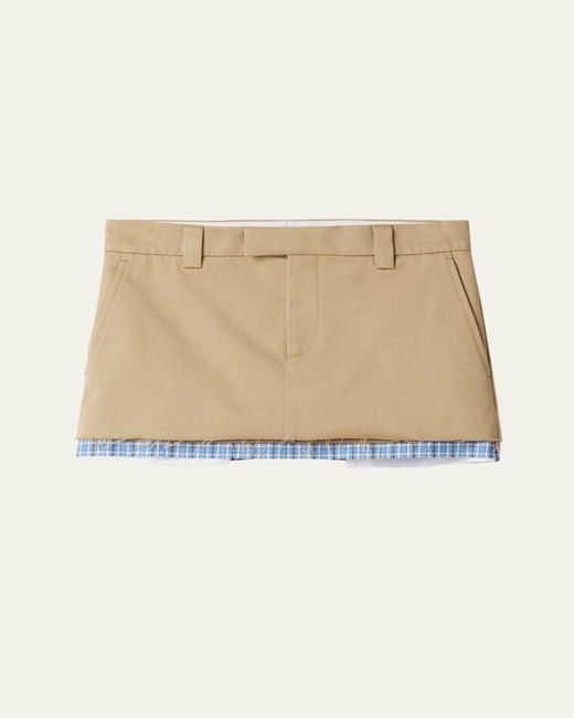 Miu Miu Natural Mini Chino Skirt