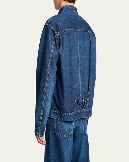 Sacai Blue Beyondexx Denim Hybrid Chore Jacket for men