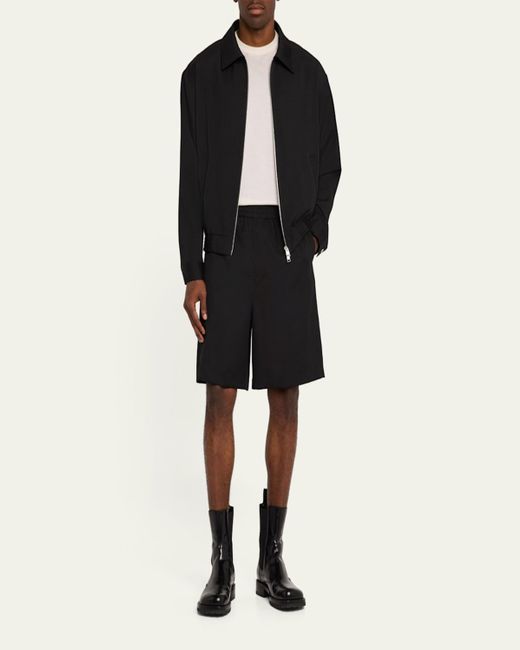 FRAME Black Wool Full-Zip Blouson for men