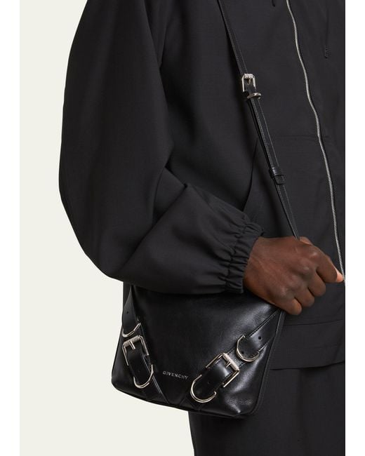 Givenchy Voyou Small Leather Crossbody Bag in White for Men Lyst