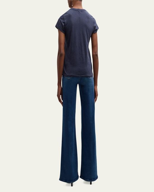 Rag & Bone Blue Slub Crewneck Tee