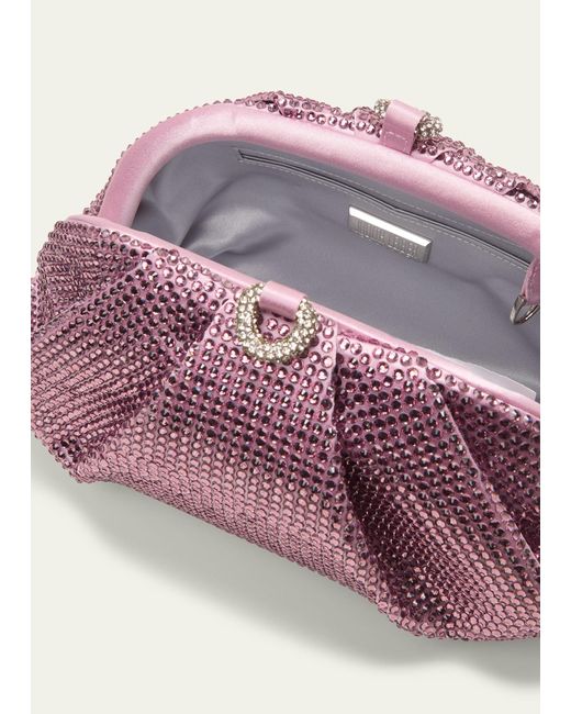 Judith Leiber Pink Gemma Crystal Clutch Bag