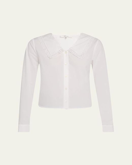 FRAME White The Charm Blouse