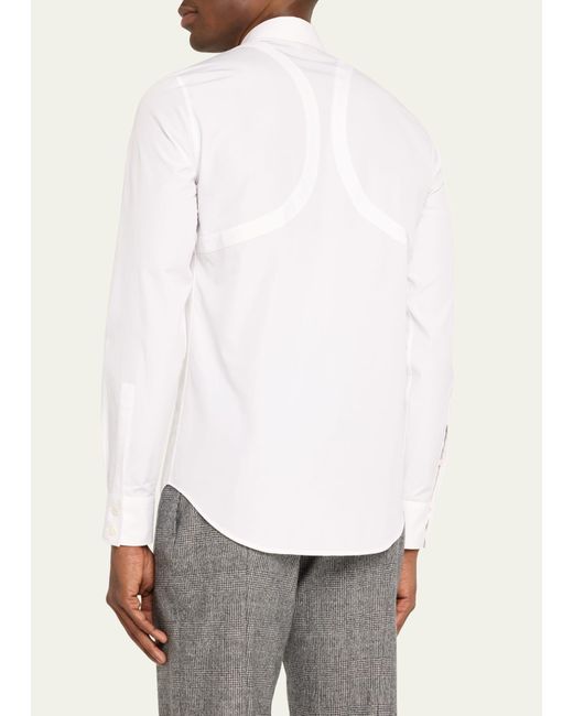 Alexander McQueen White Double Buckle Harness Sport Shirt for men