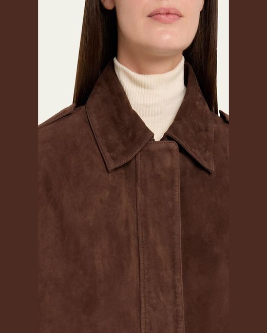 Arma Brown Halti Collared Suede Jacket
