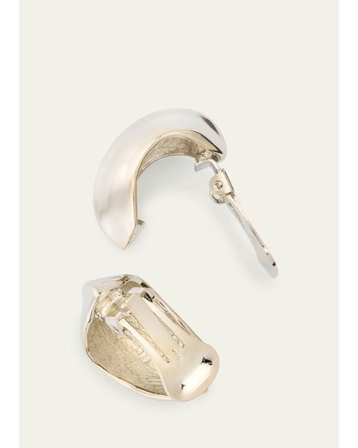 Ben-Amun Natural Julia Silver Clip-on Oval Earrings
