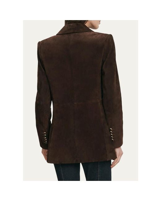 Veronica Beard Brown Maci Suede Dickey Jacket