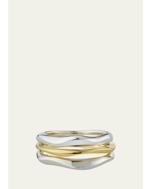 Ippolita Natural Triple-band Squiggle Ring In Chimera