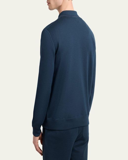 Brioni Blue Full-Zip Blouson Jacket for men