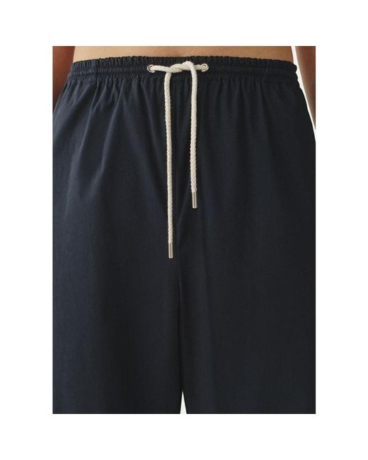 Attersee Blue Cotton Drawstring Pants