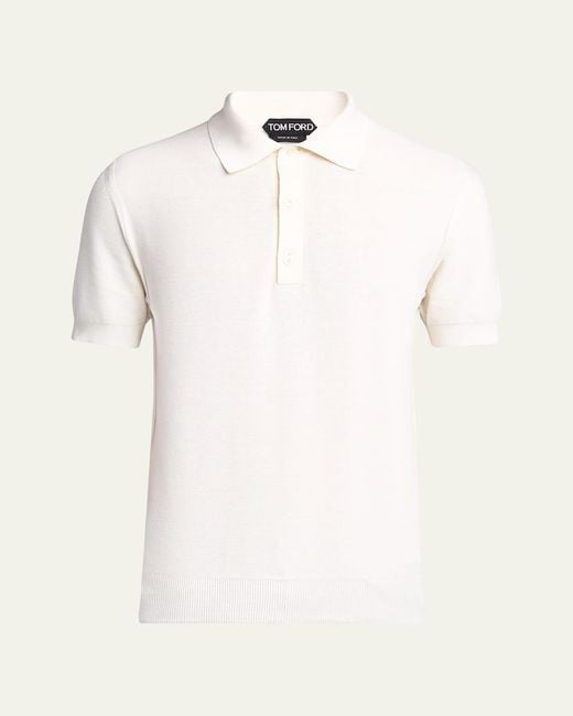 Tom Ford Natural Classic-Fit Cotton Pique Polo Shirt for men