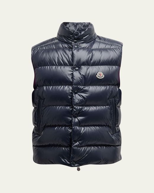 Moncler Blue Tibb Nylon Laque Vest for men