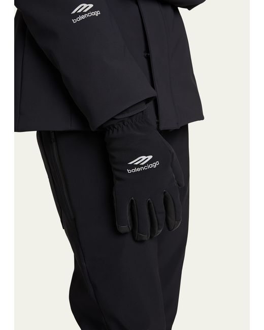 Balenciaga Black 3b Sports Icon Ski Gloves