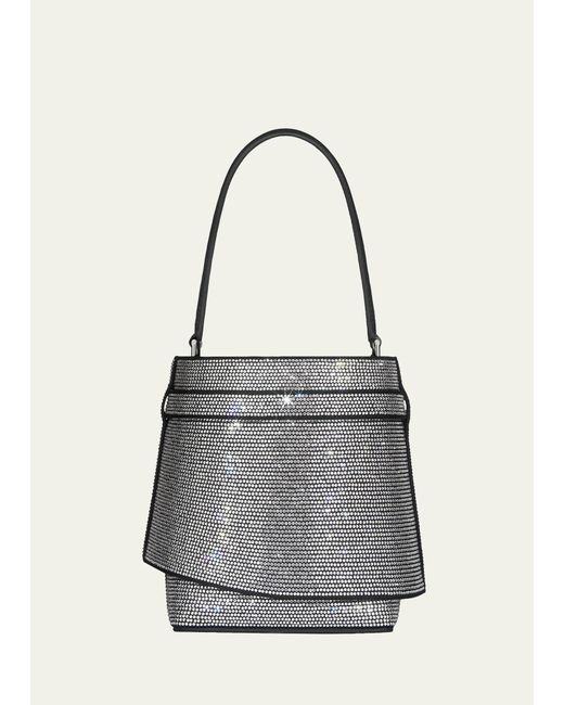 Givenchy Natural Shark Lock Bucket Bag In Embellished Leather