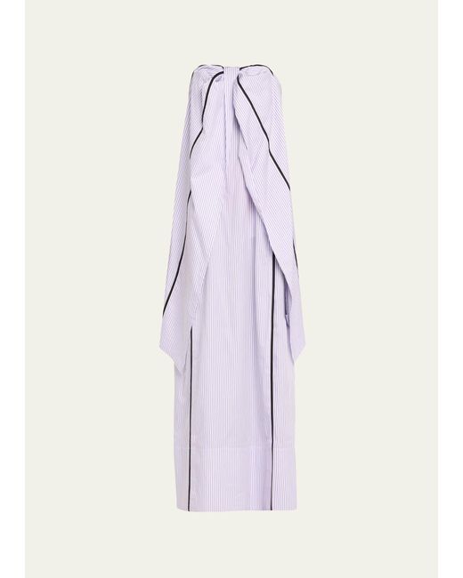 Nackiyé Purple Gelato Stripe Knotted Column Dress