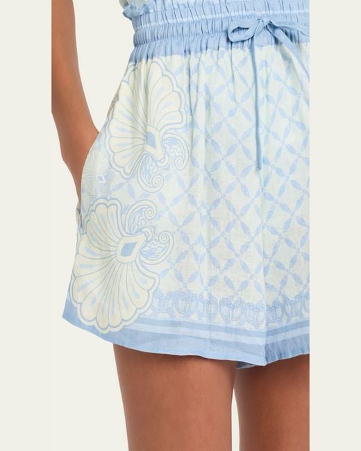 Shani Blue Carly Drawstring Shorts