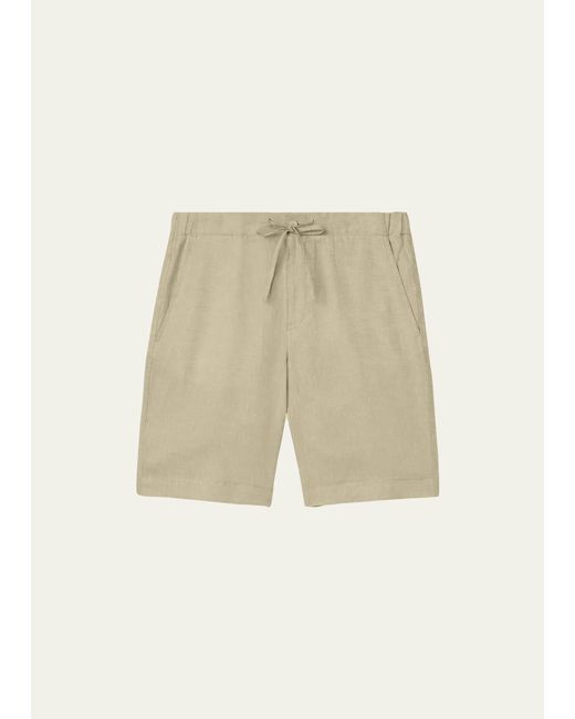 Loro Piana Natural Linen Drawstring Bermuda Shorts for men