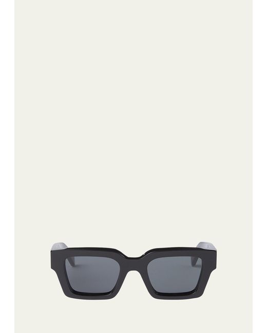 Off-White c/o Virgil Abloh Gray Virgil Arrows Acetate Square Sunglasses for men