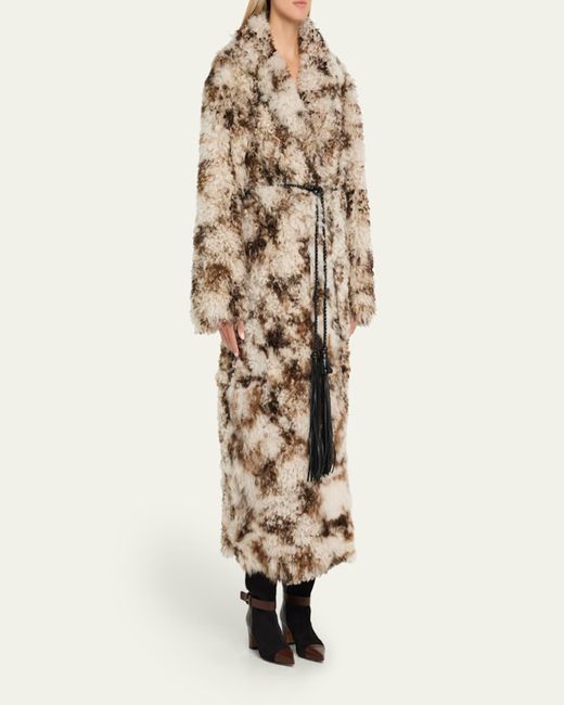 Ulla Johnson White Ceryse Long Shearling Coat