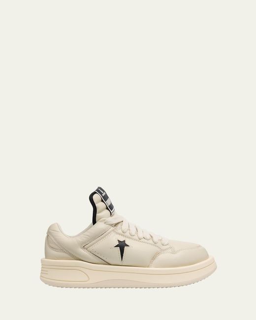 Rick Owens Natural X Converse Turbowpn Ox Leather Low-Top Sneakers for men