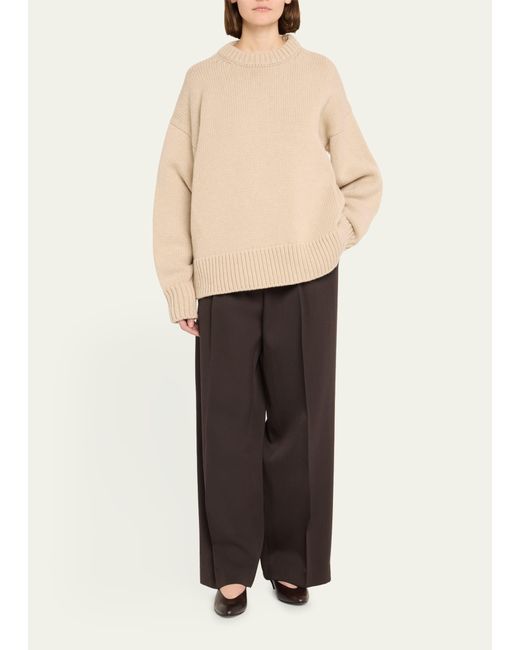 The Row Multicolor Roan Pintuck Oversized Wool Pants