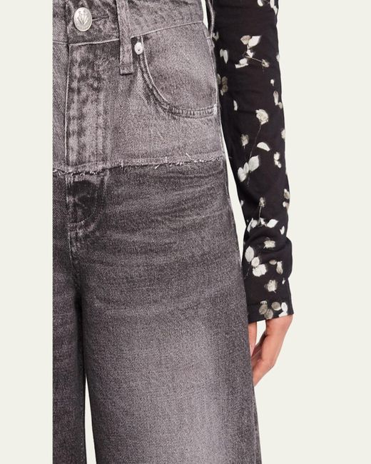 Rag & Bone Gray Miramar Fleece Sofie Wide-Leg Pants
