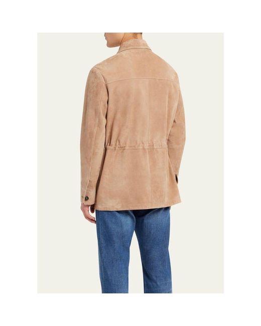 Brioni Black Suede Field Jacket for men