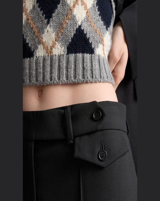 Prada Black Superfine Wool Tailored Pants
