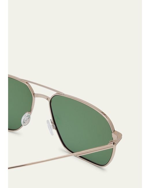 Barton Perreira Green X 007 Royale Double-bridge Titanium Aviator Sunglasses for men