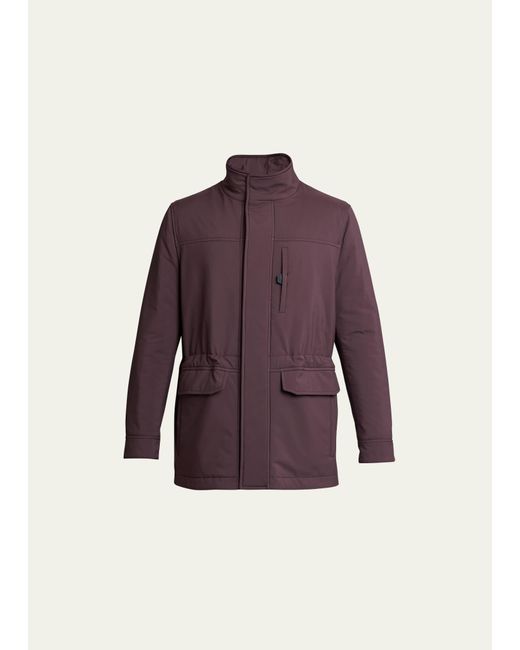 Brioni Purple Concealed-zip Field Jacket for men
