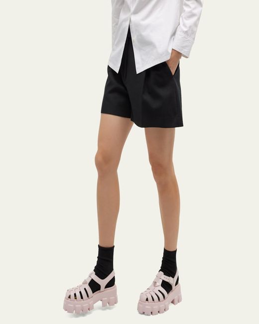 Prada Black Rubber Logo Chunky-Sole Fisherman Sandals