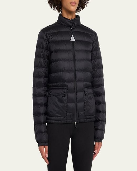 Moncler Blue Lans Packable Short Down Jacket