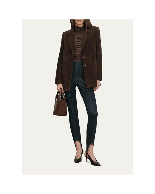 Veronica Beard Brown Maci Suede Dickey Jacket