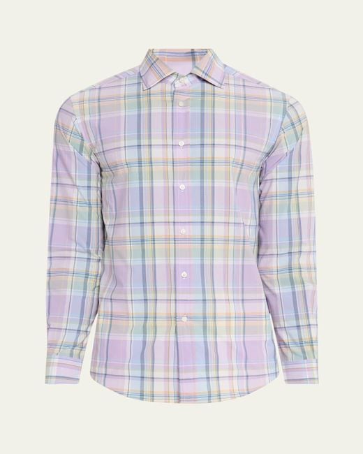 Ralph Lauren Blue Plaid Sport Shirt for men