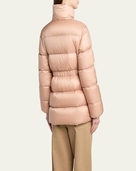 Moncler Gray Brossette Down Puffer Jacket