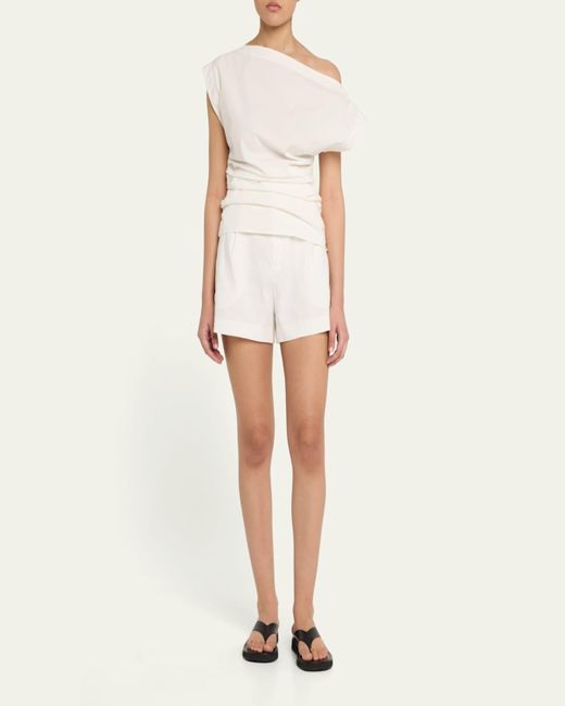 A.L.C. Blue Nara One-Shoulder Top
