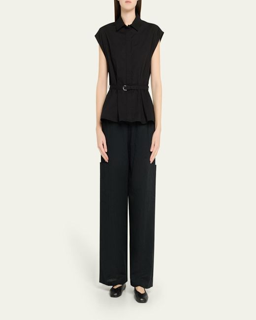 Ciao Lucia Black Marceau Drawstring Cargo Pants