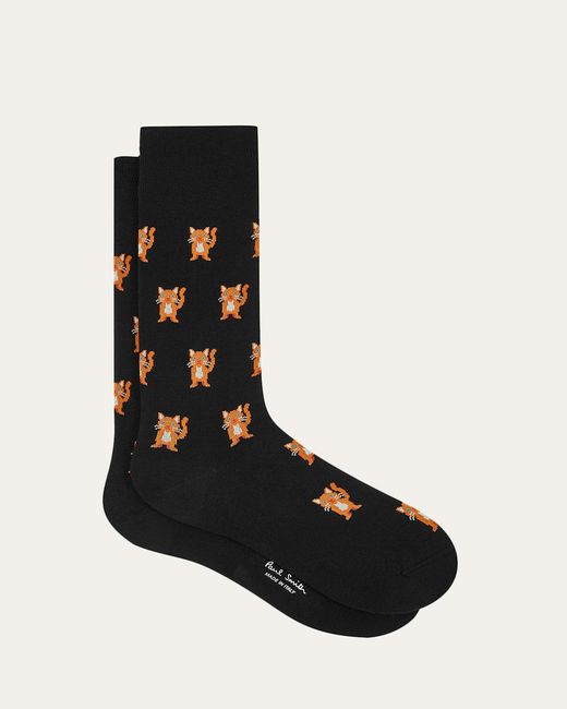 Paul Smith Black Cat Crew Socks for men